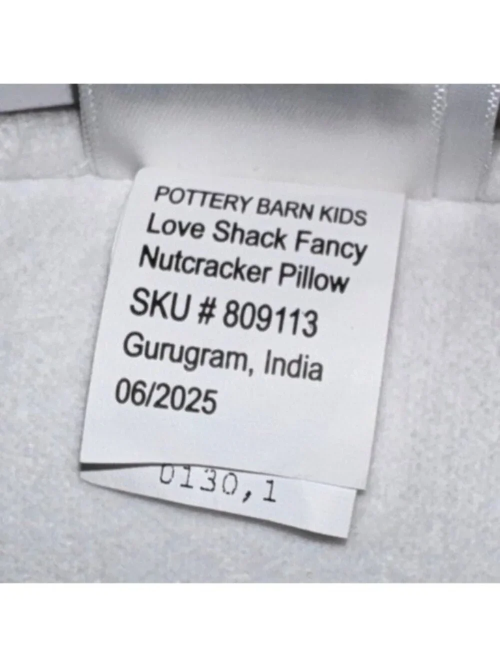 NWT POTTERY BARN x LOVESHACKFANCY Nutcracker Pillow Pink Flaws